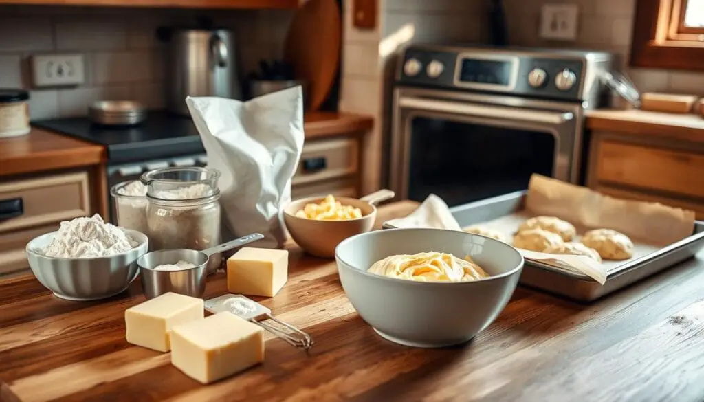 Cheese scone making Cheese scone making