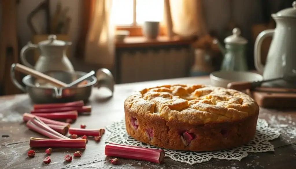 omas old fashioned rhubarb cake Omas Old Fashioned Rhubarb Cake