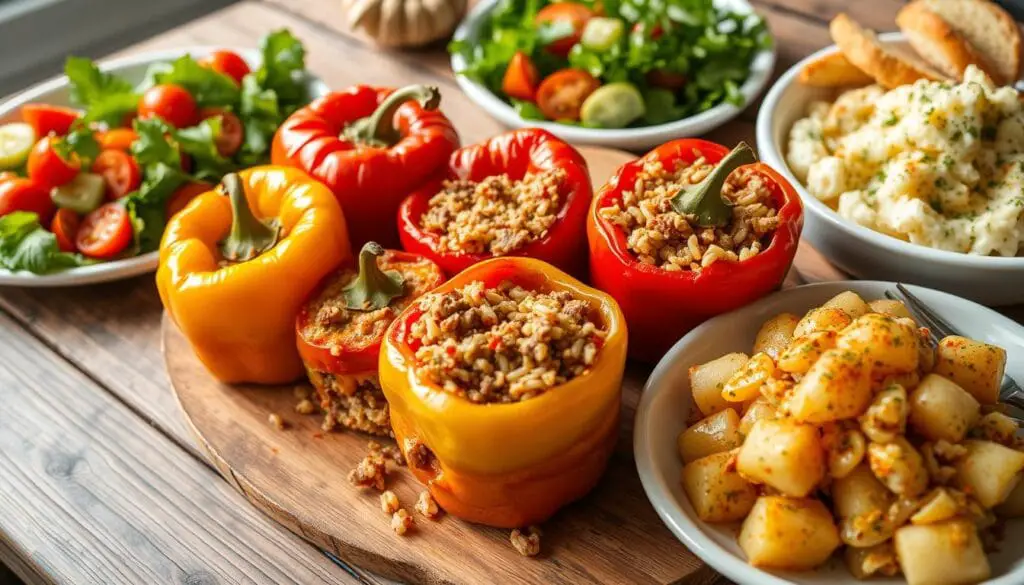 stuffed bell peppers with side dishes stuffed bell peppers with side dishes