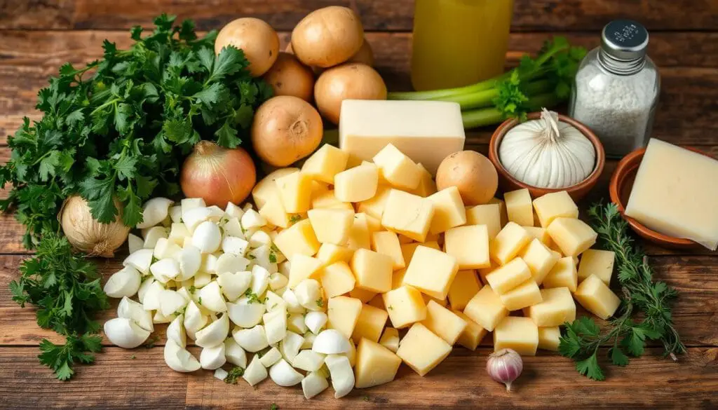 Loaded Baked Potato Soup Crockpot potato soup ingredients